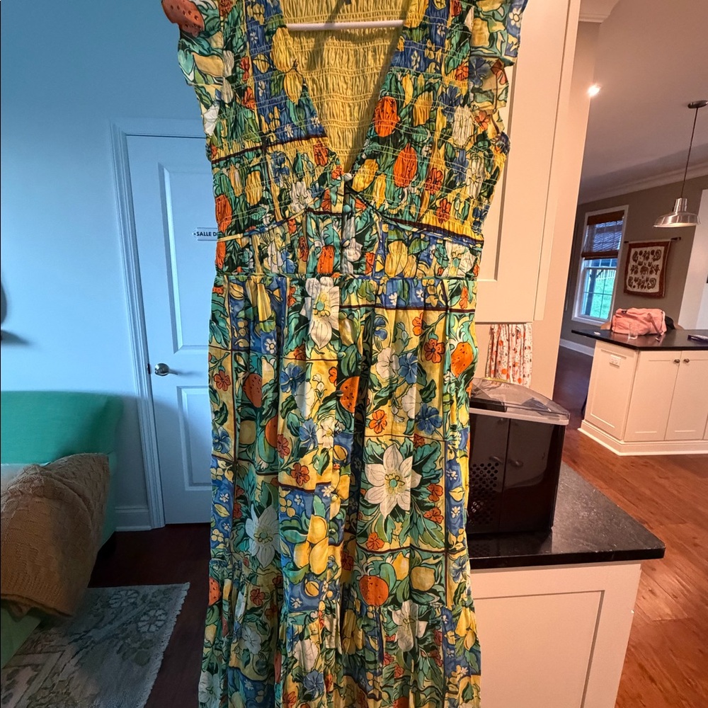 Anthropologie Peregrine Flutter Sleeve Maxi Dress